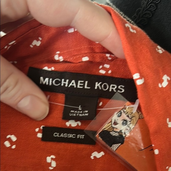 Michael Kors Red Casual Button Down Shirt - Picture 6 of 6